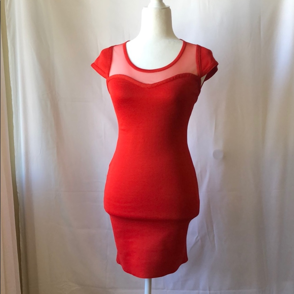 Red bodycon dress